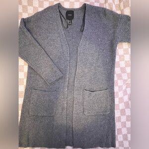 Forever 21 Gray Ribbed Cardigan